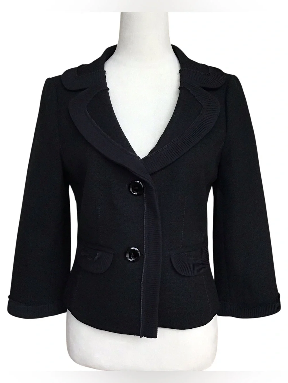 Ann Taylor Black Virgin Wool Blazer